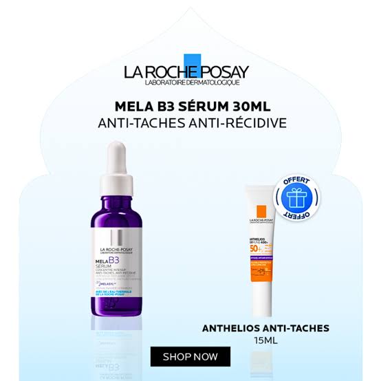 LA ROCHE POSAY MELA B3 SERUM 30ML +ANTHELIOS FLUIDE ANTI TACH 15ML
